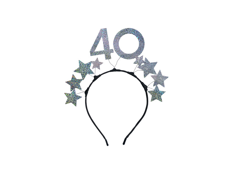 Stirnband mit Sternen 40, Gold - FeierGlanz